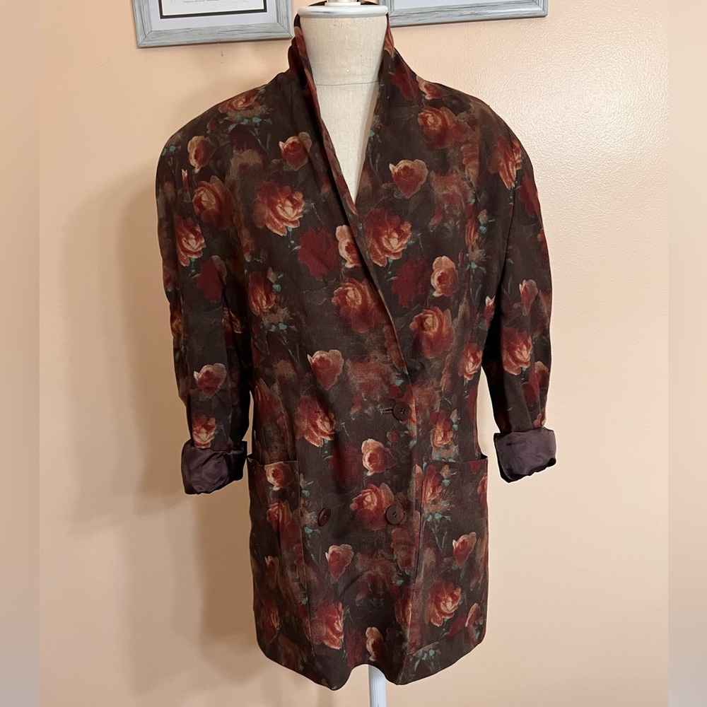 Christian Dior 100% wool collarless blazer size 14